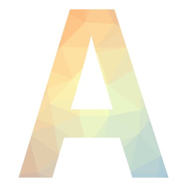 Bir Char Soyut Üçgenleştirme Gradyan Üretici Sanat karakteri çizimi