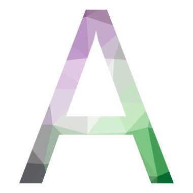 Bir Char Soyut Üçgenleştirme Gradyan Üretici Sanat karakteri çizimi