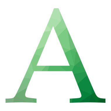 Bir Char Soyut Üçgenleştirme Gradyan Üretici Sanat karakteri çizimi