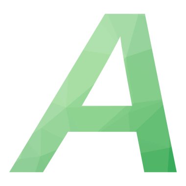 Bir Char Soyut Üçgenleştirme Gradyan Üretici Sanat karakteri çizimi