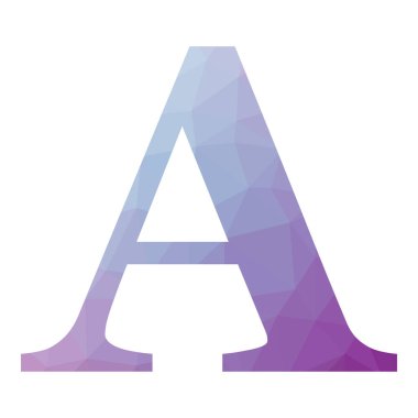 Bir Char Soyut Üçgenleştirme Gradyan Üretici Sanat karakteri çizimi