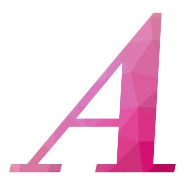 Bir Char Soyut Üçgenleştirme Gradyan Üretici Sanat karakteri çizimi