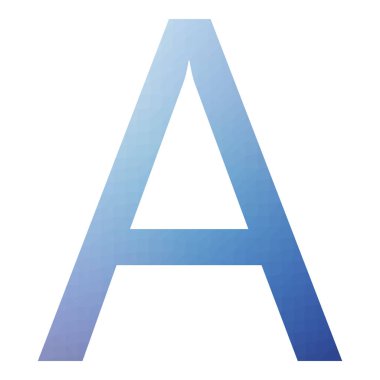 Bir Char Soyut Üçgenleştirme Gradyan Üretici Sanat karakteri çizimi