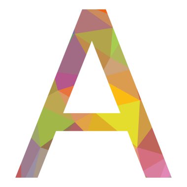 Bir Char Soyut Üçgenleştirme Gradyan Üretici Sanat karakteri çizimi