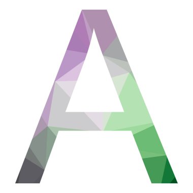 Bir Char Soyut Üçgenleştirme Gradyan Üretici Sanat karakteri çizimi