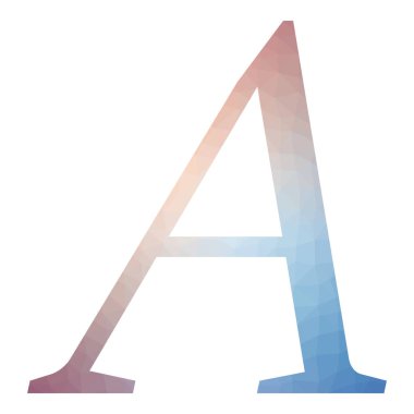 Bir Char Soyut Üçgenleştirme Gradyan Üretici Sanat karakteri çizimi