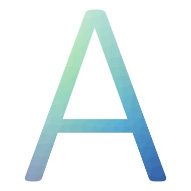 Bir Char Soyut Üçgenleştirme Gradyan Üretici Sanat karakteri çizimi