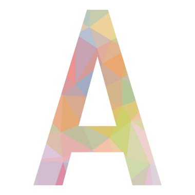 Bir Char Soyut Üçgenleştirme Gradyan Üretici Sanat karakteri çizimi