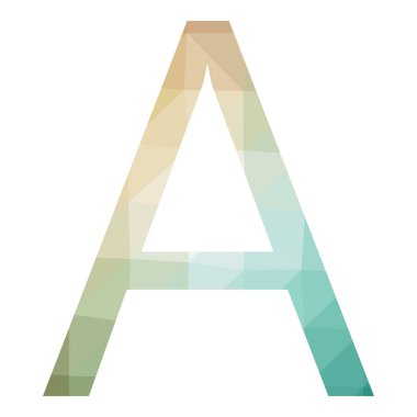 Bir Char Soyut Üçgenleştirme Gradyan Üretici Sanat karakteri çizimi