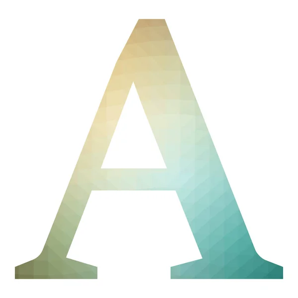 Znak Abstrakt Trianglify Gradient Generative Art Znak Ilustrace — Stockový vektor