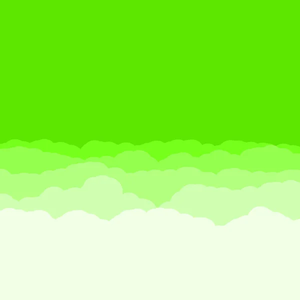 Abstracto Color Verde Nubes Cielo Arte Generativo Fondo Ilustración — Vector de stock