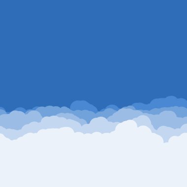 soyut mavi renk bulutlar gökyüzü üretken sanat arkaplanı çizimi 