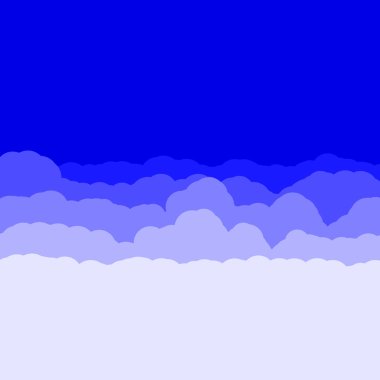 soyut mavi renk bulutlar gökyüzü üretken sanat arkaplanı çizimi 