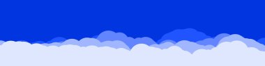 soyut mavi renk bulutlar gökyüzü üretken sanat arkaplanı çizimi 