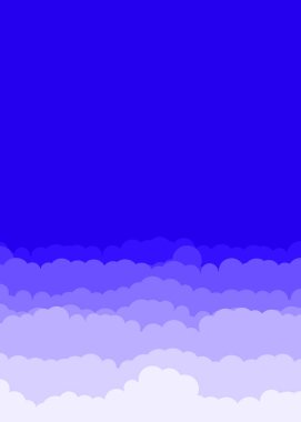 soyut mavi renk bulutlar gökyüzü üretken sanat arkaplanı çizimi 