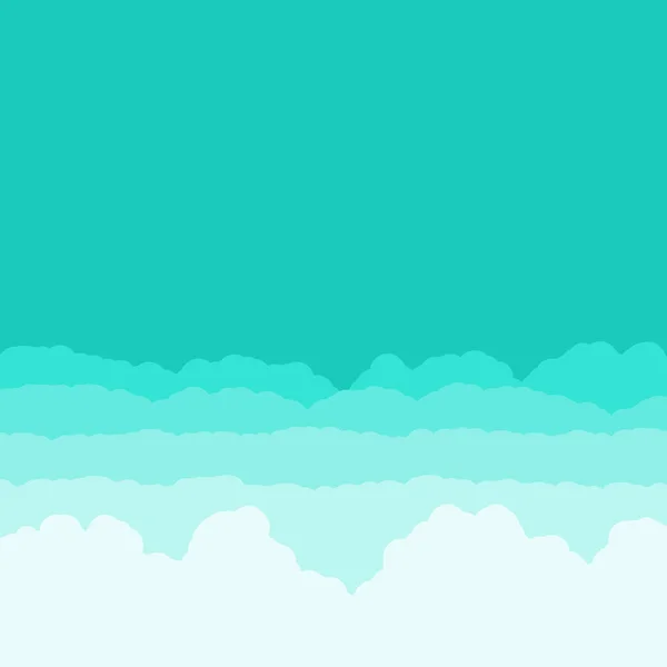 Abstrakte Blaue Farbe Wolken Himmel Generative Kunst Hintergrund Illustration — Stockvektor