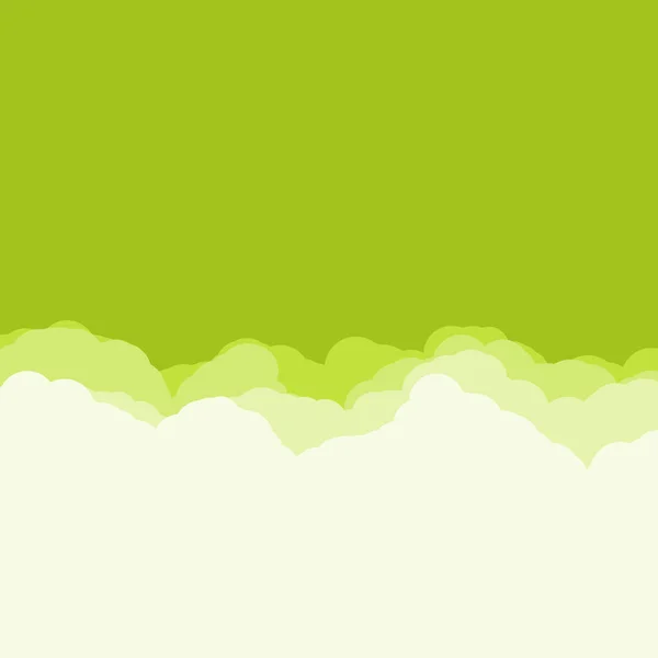 Abstracto Color Verde Nubes Cielo Arte Generativo Fondo Ilustración — Archivo Imágenes Vectoriales