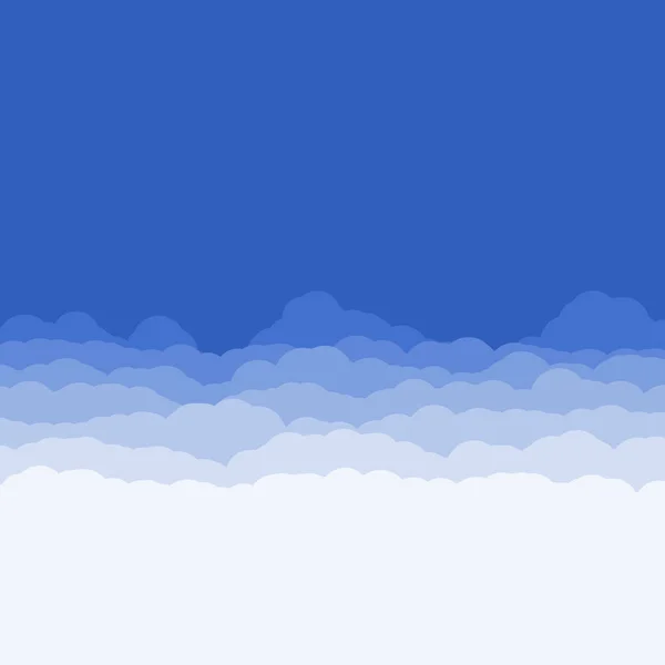 Elvont Kék Szín Felhők Generatív Művészet Háttér Illusztráció — Stock Vector