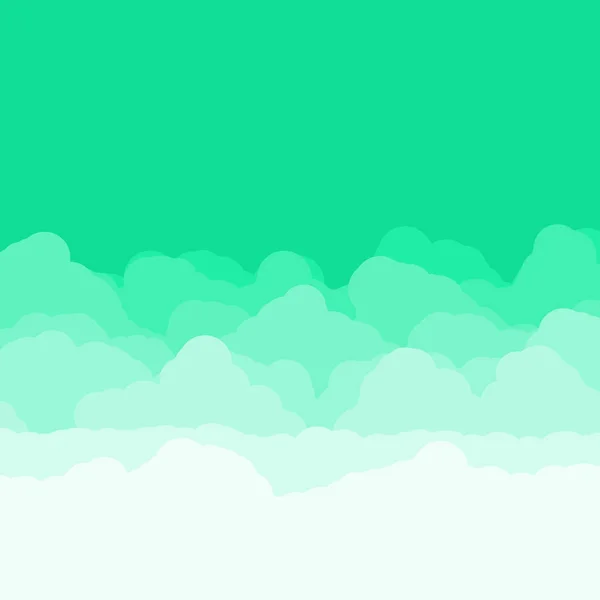 Abstracto Color Verde Nubes Cielo Arte Generativo Fondo Ilustración — Archivo Imágenes Vectoriales