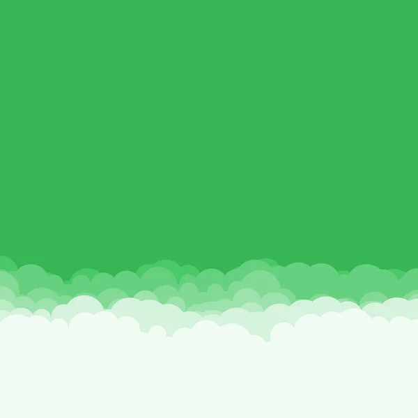 Abstracto Color Verde Nubes Cielo Arte Generativo Fondo Ilustración — Archivo Imágenes Vectoriales