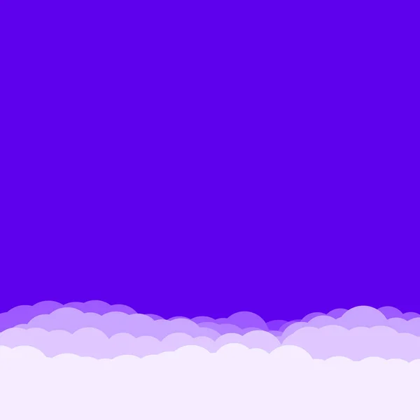 Abstract Purple Color Clouds Sky Generative Art Background Illustration — Stockový vektor