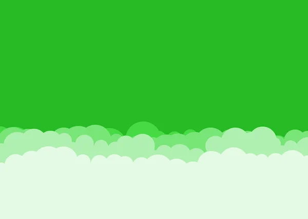 Abstrato Cor Verde Nuvens Céu Arte Generativa Fundo Ilustração — Vetor de Stock