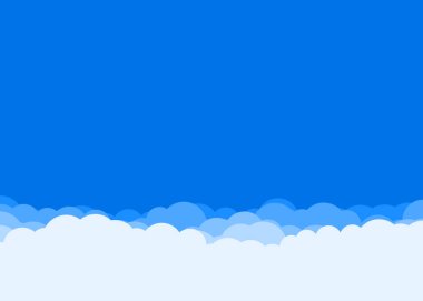 soyut mavi renk bulutlar gökyüzü üretken sanat arkaplanı çizimi 