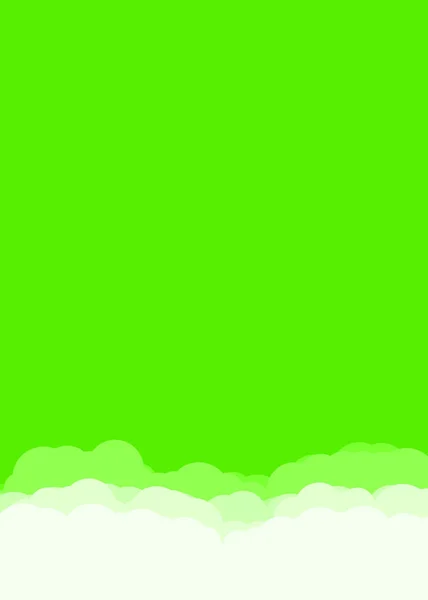 Abstrakt Grön Färg Moln Himmel Generativ Konst Bakgrund Illustration — Stock vektor