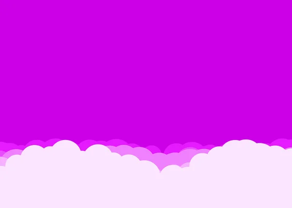 Abstract Purple Color Clouds Sky Generative Art Background Illustration — Stockový vektor