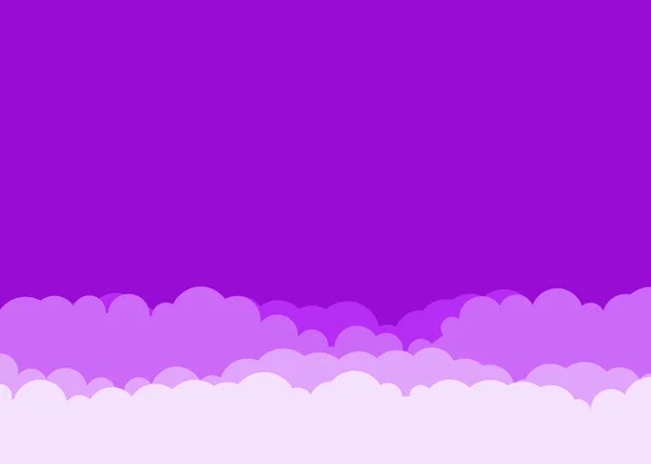 Abstrakte Lila Farbe Wolken Himmel Generative Kunst Hintergrund Illustration — Stockvektor