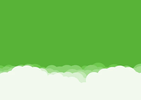 Abstrato Cor Verde Nuvens Céu Arte Generativa Fundo Ilustração — Vetor de Stock