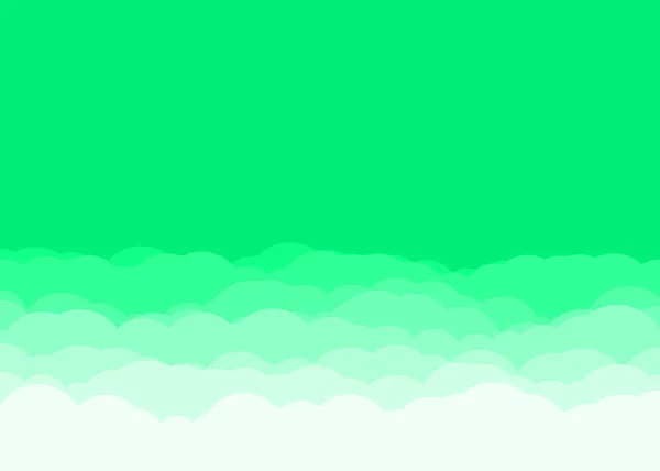 Abstrakcyjny Zielony Kolor Chmury Niebo Generative Sztuka Tło Ilustracja — Wektor stockowy