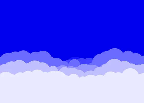 Abstracto Color Azul Nubes Cielo Arte Generativo Fondo Ilustración — Vector de stock