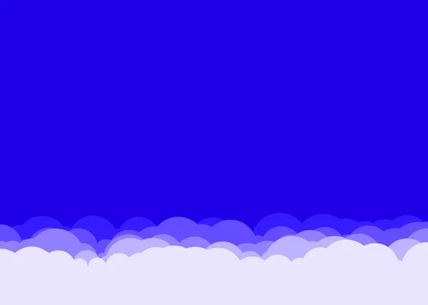 Astratto Blu Colore Nuvole Cielo Generativo Arte Sfondo Illustrazione — Vettoriale Stock