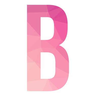 B char Soyut Üçgen Gradyan Üretici Sanat karakteri çizimi