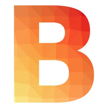 B char Soyut Üçgen Gradyan Üretici Sanat karakteri çizimi