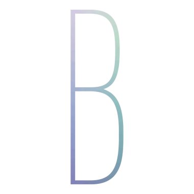 B char Soyut Üçgen Gradyan Üretici Sanat karakteri çizimi