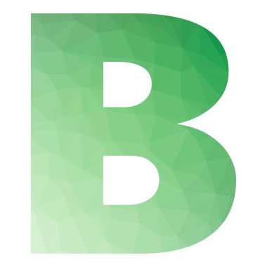 B char Soyut Üçgen Gradyan Üretici Sanat karakteri çizimi