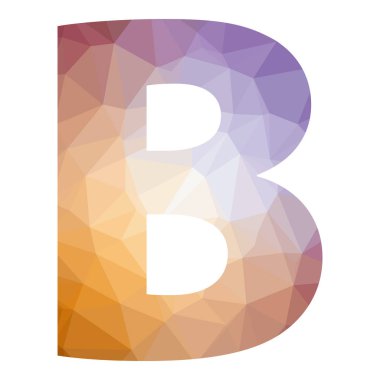 B char Soyut Üçgen Gradyan Üretici Sanat karakteri çizimi