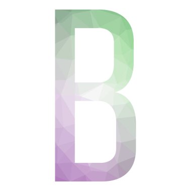 B char Soyut Üçgen Gradyan Üretici Sanat karakteri çizimi