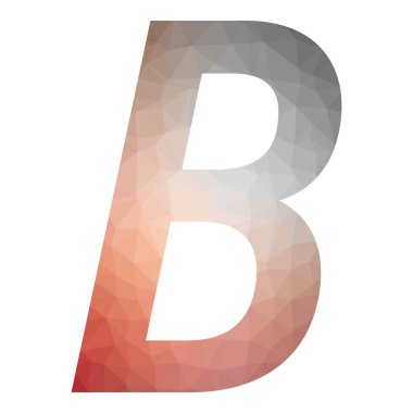 B char Soyut Üçgen Gradyan Üretici Sanat karakteri çizimi