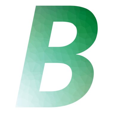 B char Soyut Üçgen Gradyan Üretici Sanat karakteri çizimi