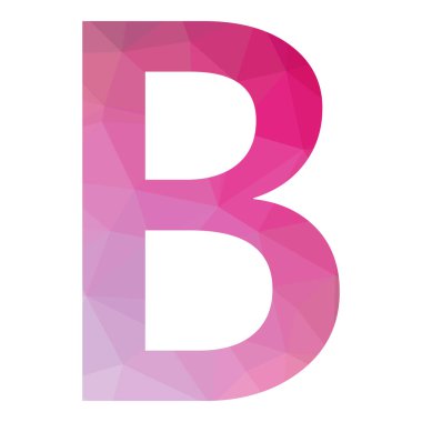 B char Soyut Üçgen Gradyan Üretici Sanat karakteri çizimi