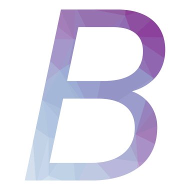 B char Soyut Üçgen Gradyan Üretici Sanat karakteri çizimi