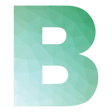 B char Soyut Üçgen Gradyan Üretici Sanat karakteri çizimi