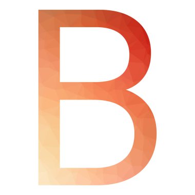 B char Soyut Üçgen Gradyan Üretici Sanat karakteri çizimi