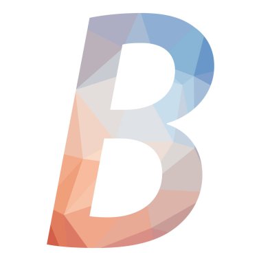 B char Soyut Üçgen Gradyan Üretici Sanat karakteri çizimi