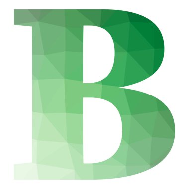 B char Soyut Üçgen Gradyan Üretici Sanat karakteri çizimi