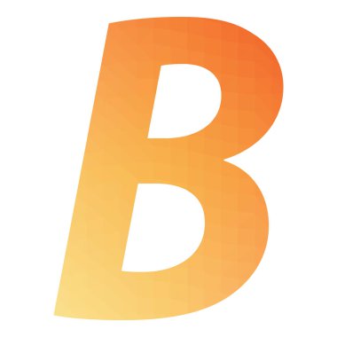 B char Soyut Üçgen Gradyan Üretici Sanat karakteri çizimi