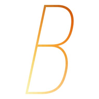 B char Soyut Üçgen Gradyan Üretici Sanat karakteri çizimi